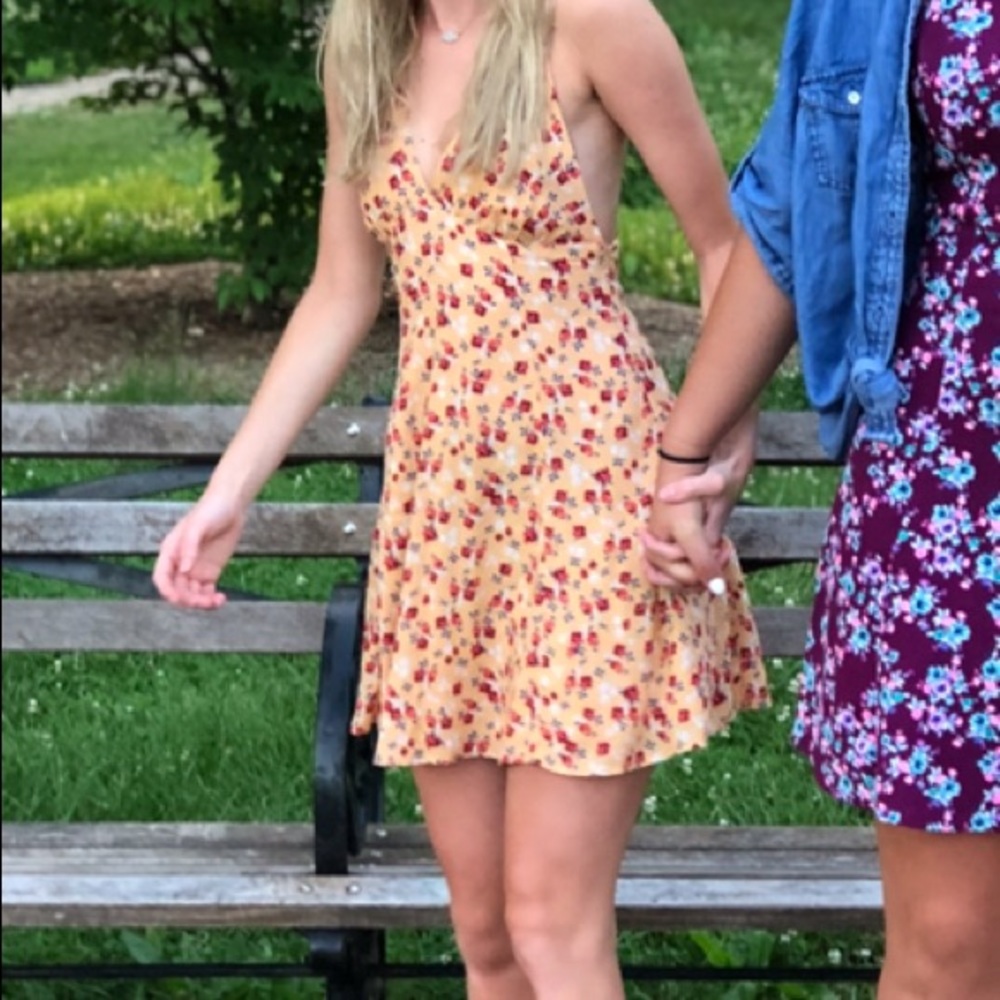 Urban Outfitters Yellow Floral Sundress